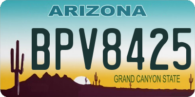 AZ license plate BPV8425