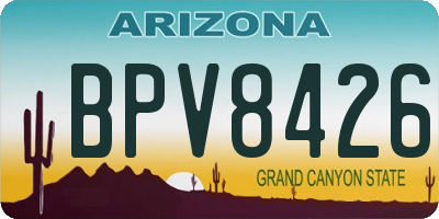 AZ license plate BPV8426