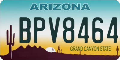AZ license plate BPV8464