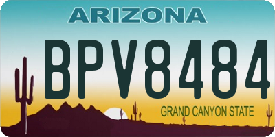 AZ license plate BPV8484