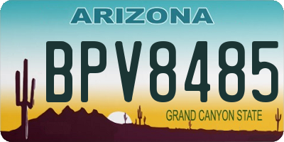 AZ license plate BPV8485