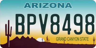 AZ license plate BPV8498