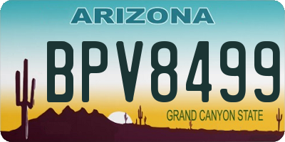 AZ license plate BPV8499