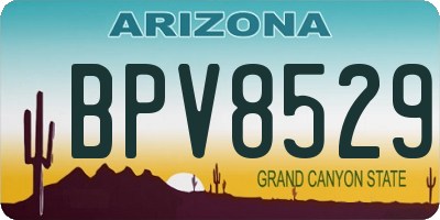 AZ license plate BPV8529