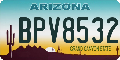 AZ license plate BPV8532