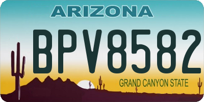 AZ license plate BPV8582