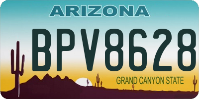 AZ license plate BPV8628