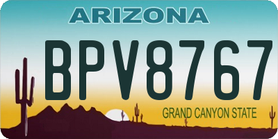 AZ license plate BPV8767