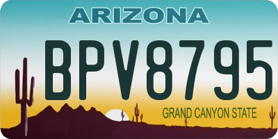 AZ license plate BPV8795