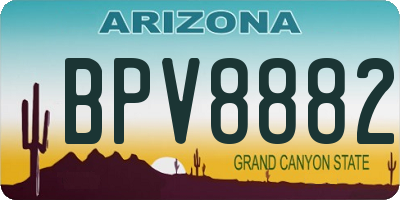 AZ license plate BPV8882