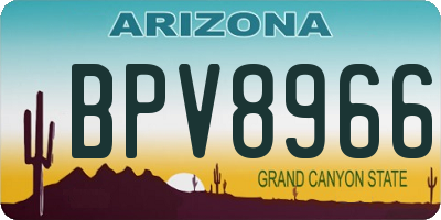 AZ license plate BPV8966