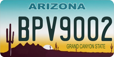 AZ license plate BPV9002