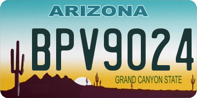 AZ license plate BPV9024