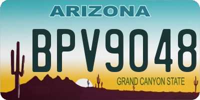AZ license plate BPV9048