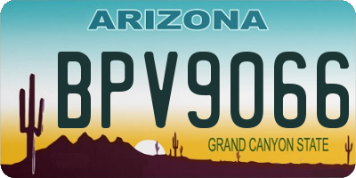 AZ license plate BPV9066