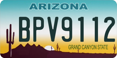 AZ license plate BPV9112