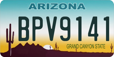 AZ license plate BPV9141