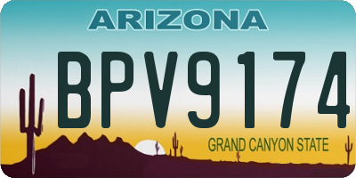 AZ license plate BPV9174