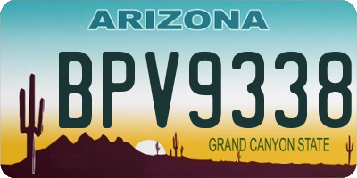 AZ license plate BPV9338