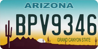 AZ license plate BPV9346