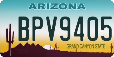 AZ license plate BPV9405