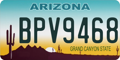 AZ license plate BPV9468