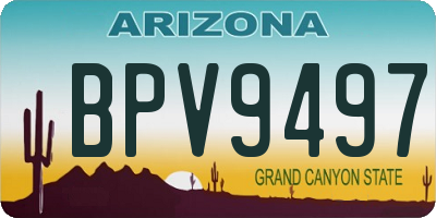 AZ license plate BPV9497