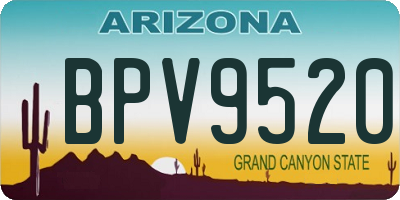 AZ license plate BPV9520