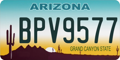 AZ license plate BPV9577
