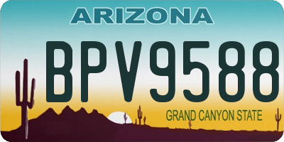 AZ license plate BPV9588