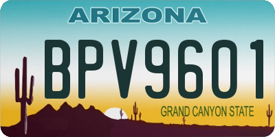 AZ license plate BPV9601