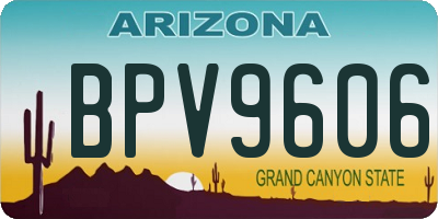 AZ license plate BPV9606