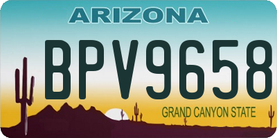 AZ license plate BPV9658