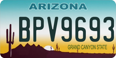 AZ license plate BPV9693