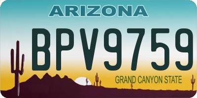 AZ license plate BPV9759