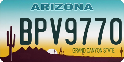 AZ license plate BPV9770