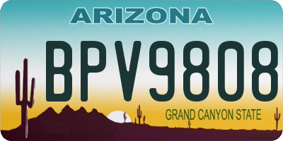 AZ license plate BPV9808