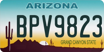 AZ license plate BPV9823