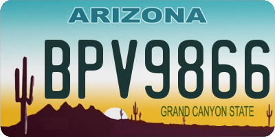 AZ license plate BPV9866