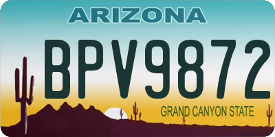 AZ license plate BPV9872