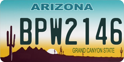 AZ license plate BPW2146