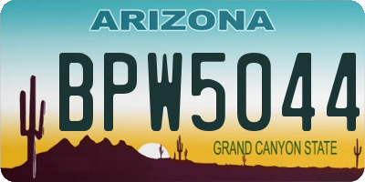 AZ license plate BPW5044