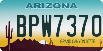 AZ license plate BPW7370