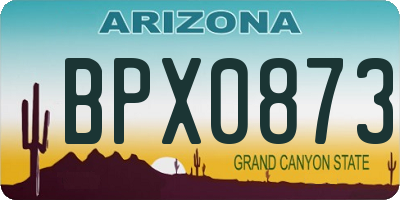 AZ license plate BPX0873