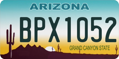 AZ license plate BPX1052