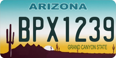 AZ license plate BPX1239