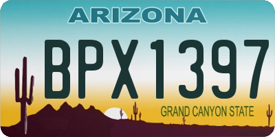 AZ license plate BPX1397