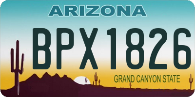 AZ license plate BPX1826