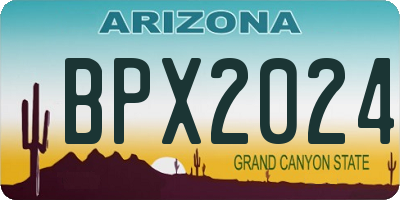 AZ license plate BPX2024