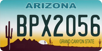 AZ license plate BPX2056